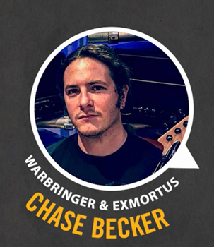 Chase Becker of Warbringer and Exmortus