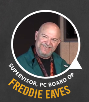 Peavey Supervisor of PC Board Operations Freddie Eaves